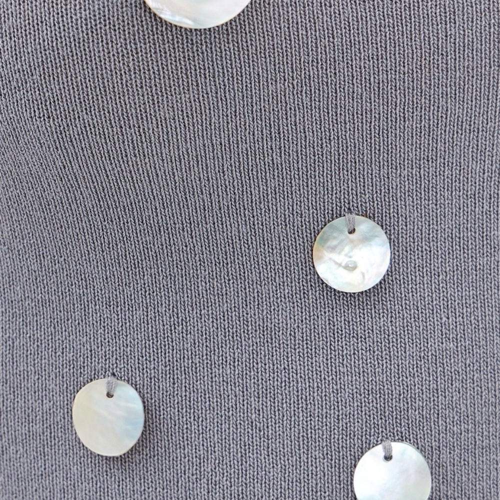 Bailey Rose Gray Embellished Halter Knit Tank Top - Picture 3 of 5